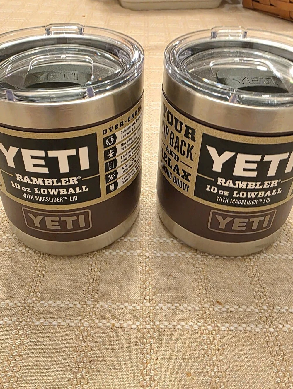 Yeti - Two New 10 Ounce Ramblers. Hot or cold In Limited NORDIC PURPLE.